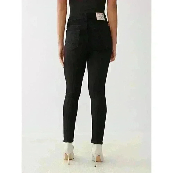 NEW! True Religion Women's 29 Halle High Rise Super Raw Hem Skinny Jean NWT $159 - Picture 3 of 5